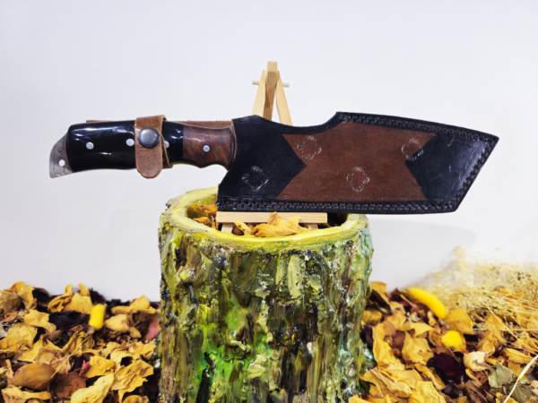 13" Resin & Wood Sheepfoot-tanto Knife - Image 4