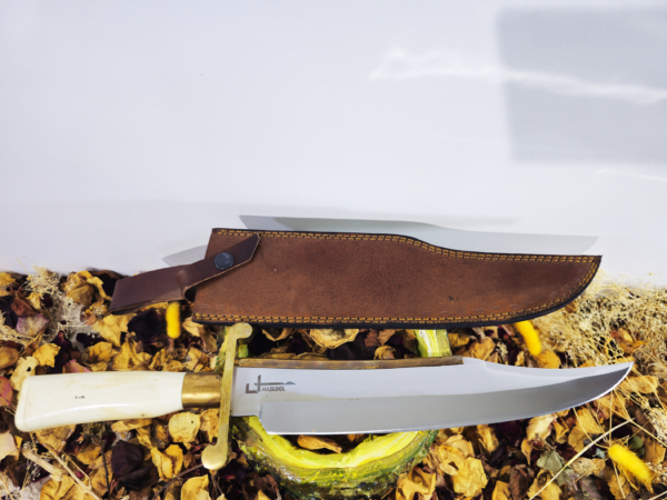 17.7" Camel-bone Combat Clip-point Knife