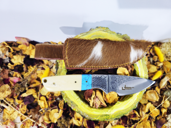 8.2" Resin & Camel-bone-steel Drop-point Knife