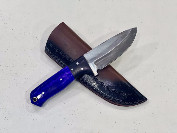 Purple Black Resin Bowie Drop-point Knife